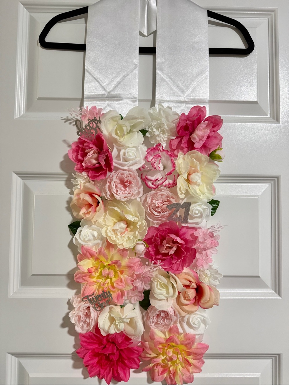 21st Birthday floral sash/ floral sash/lei